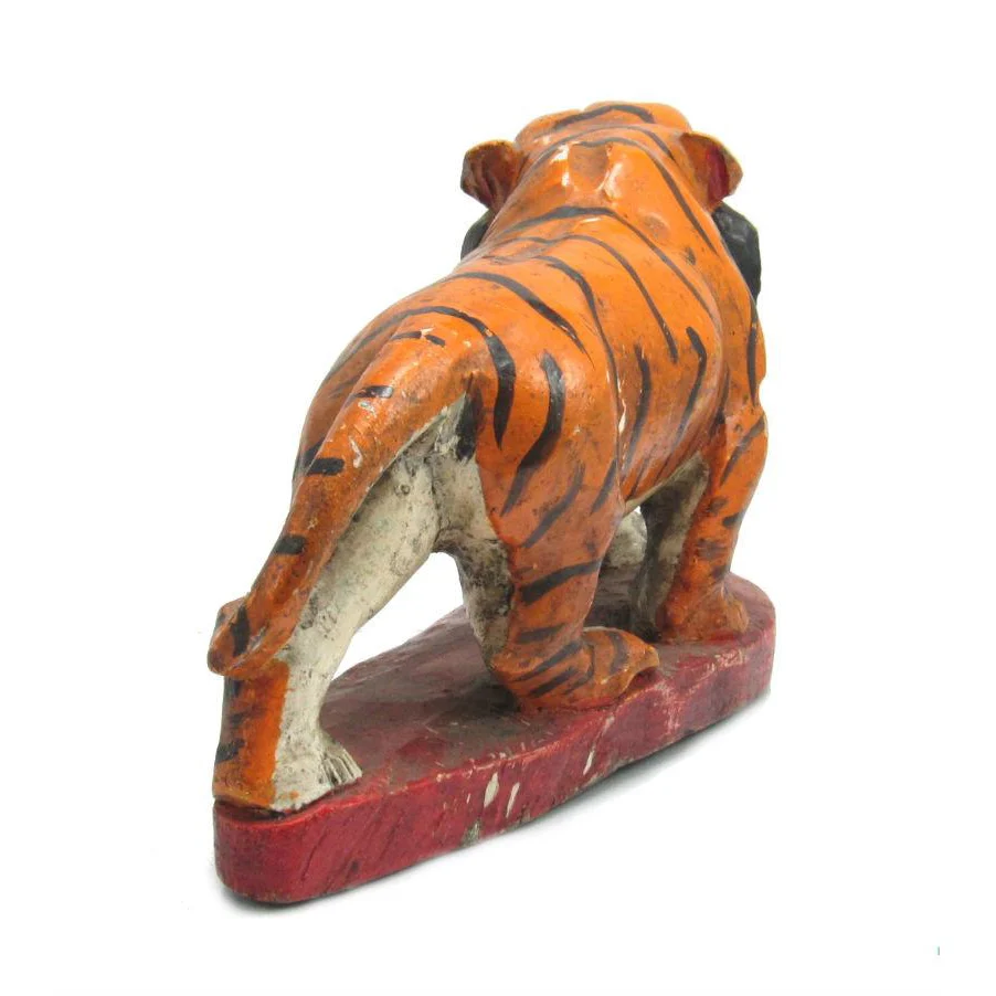 Antique Northern Thailand/ Burma Border Tiger Temple Guardian Figure -04 - Image 3