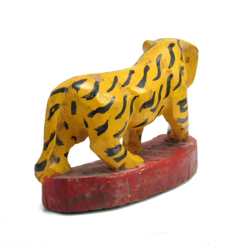 Antique Northern Thailand/ Burma Border Tiger Temple Guardian Figure -05 - Image 3