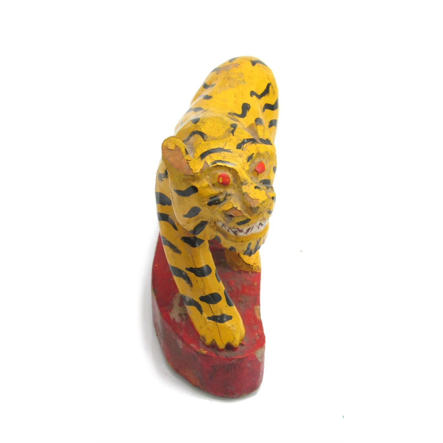 Antique Northern Thailand/ Burma Border Tiger Temple Guardian Figure -05 - Image 4