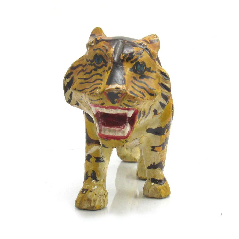 Antique Northern Thailand/ Burma Border Tiger Temple Guardian Figure -06 - Image 5