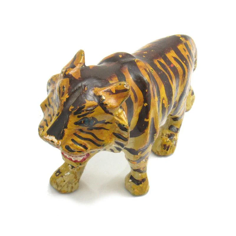 Antique Northern Thailand/ Burma Border Tiger Temple Guardian Figure -06 - Image 6