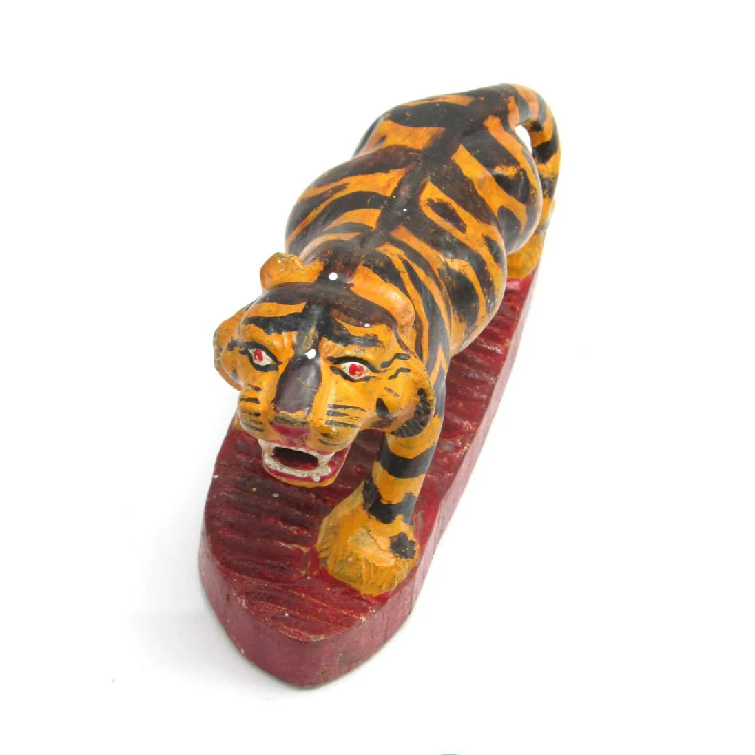 Antique Northern Thailand/ Burma Border Tiger Temple Guardian Figure -07 - Image 4