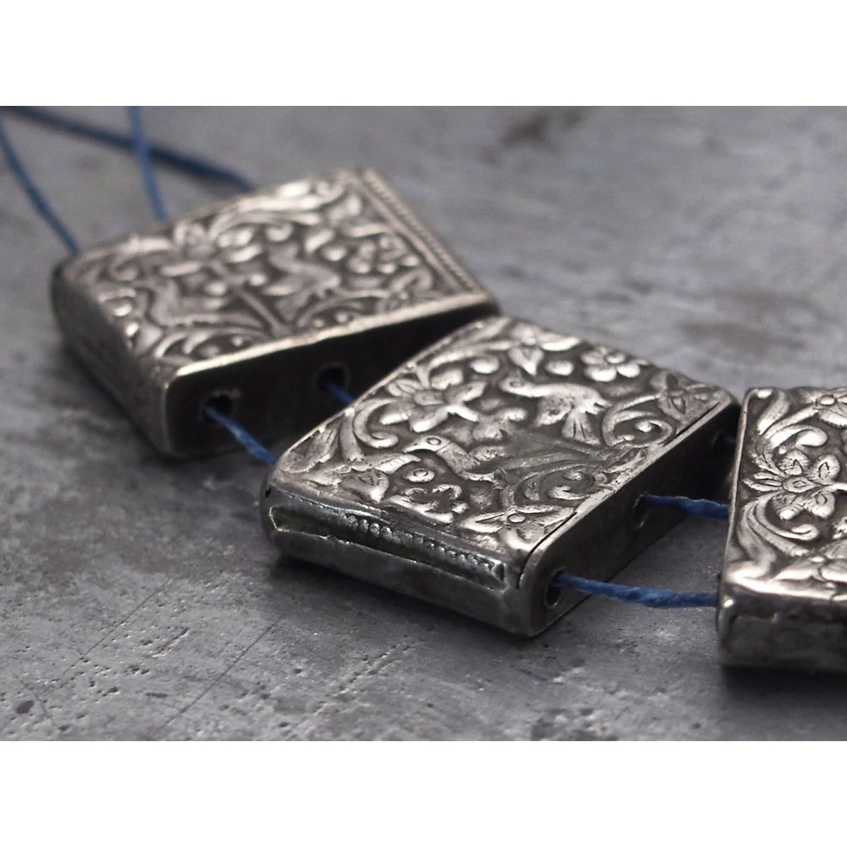 Antique Silver Bird Beads - Image 3