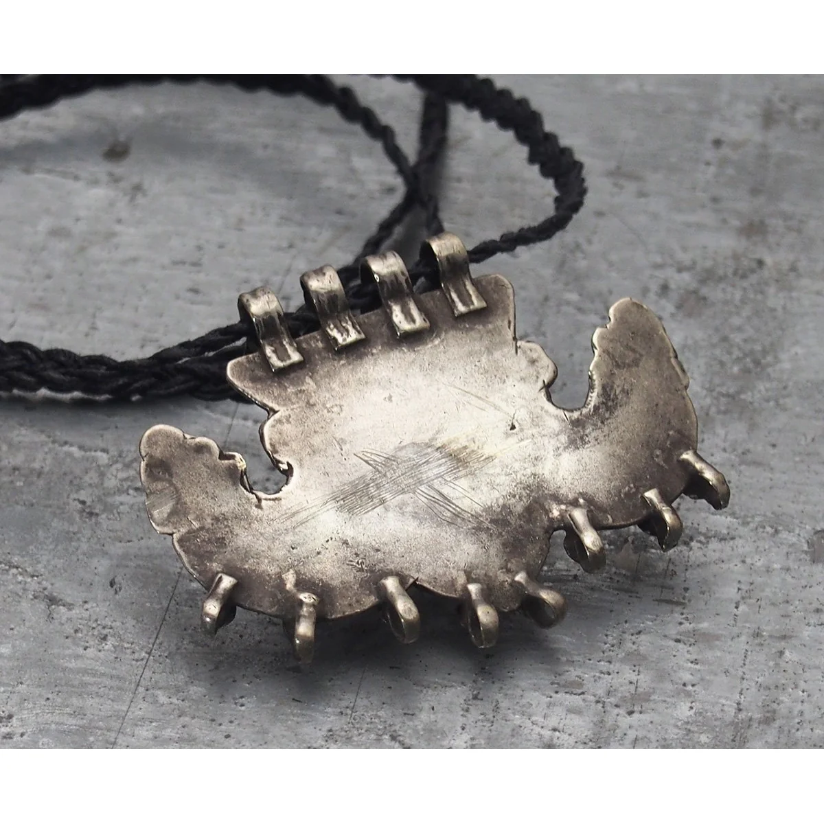 Antique Silver Boat Pendant - Image 2