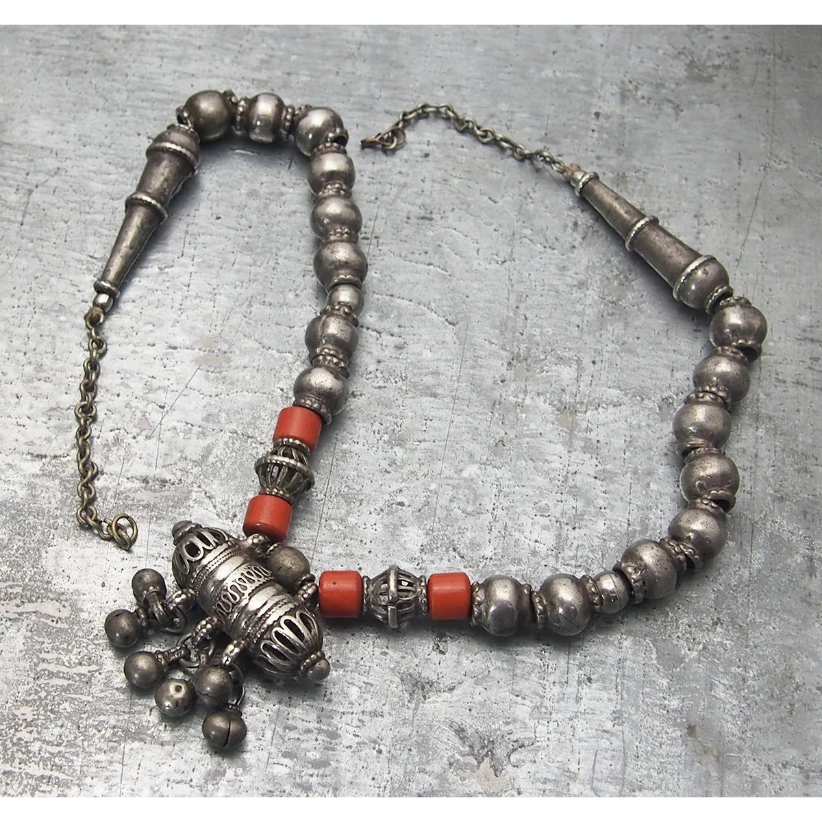 Antique Silver Central Asian Necklace - Image 2