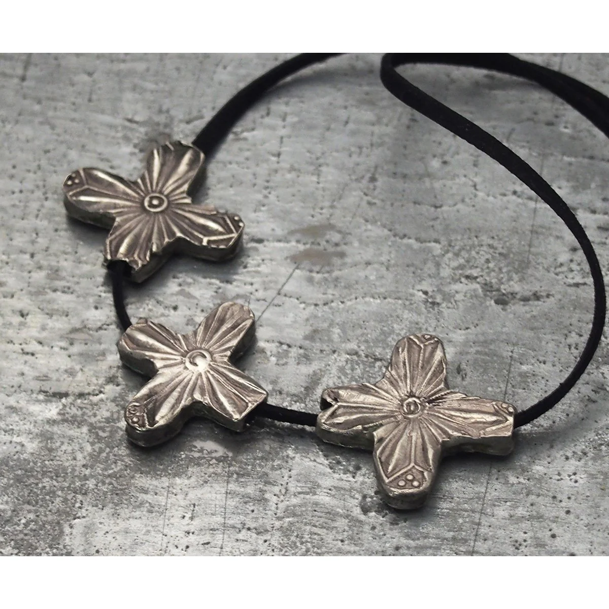 Antique Silver Star Beads - Image 3
