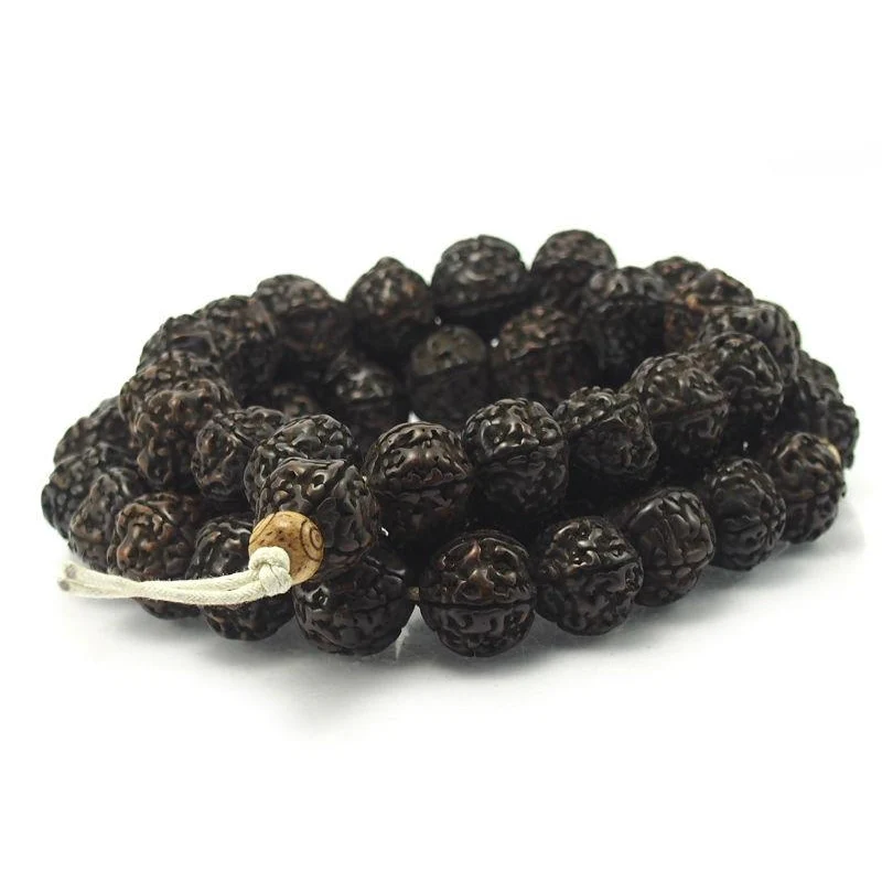 "Antiqued" Rudraksha half-mala - Image 3
