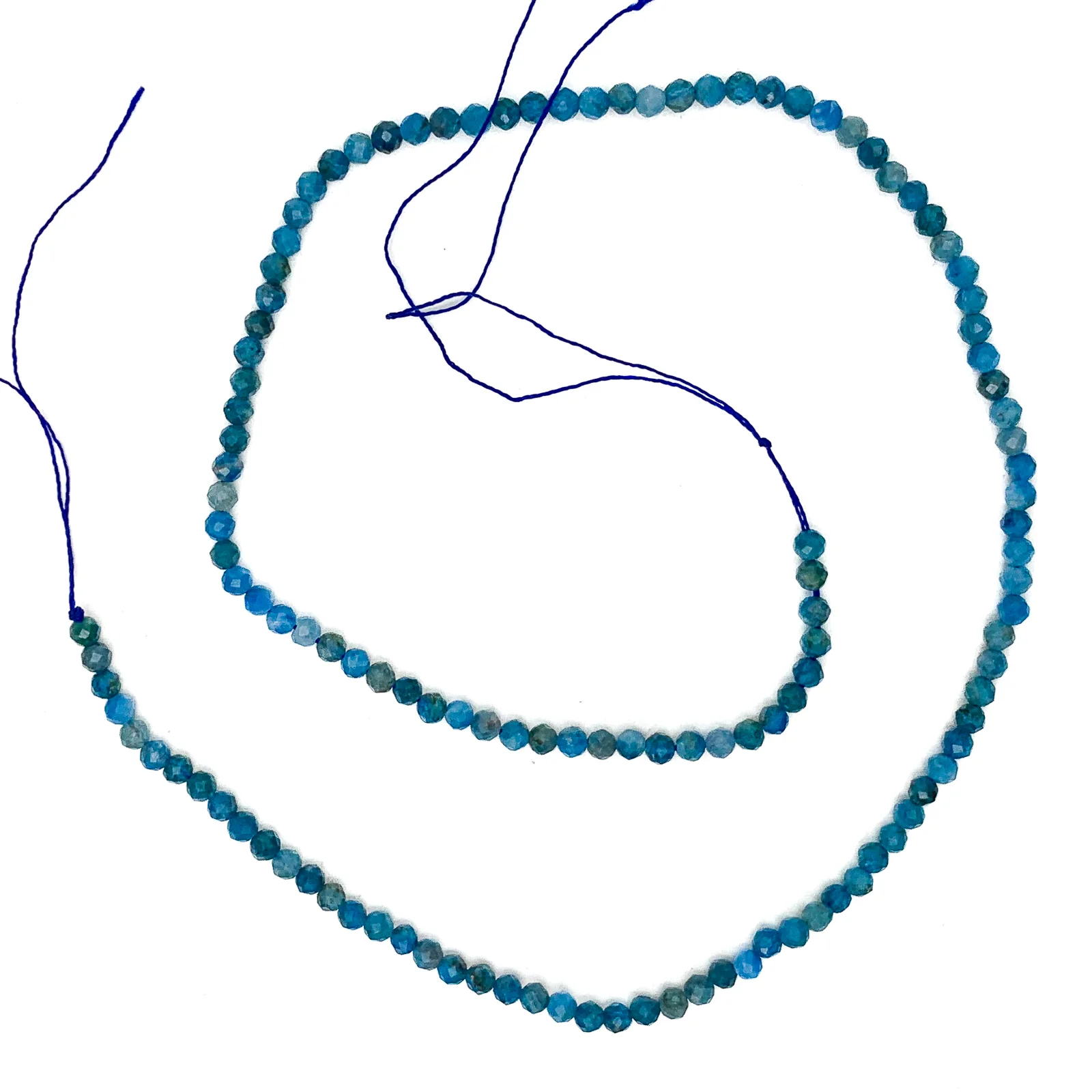 Apatite 3mm Faceted Rounds Bead Strand - Image 2