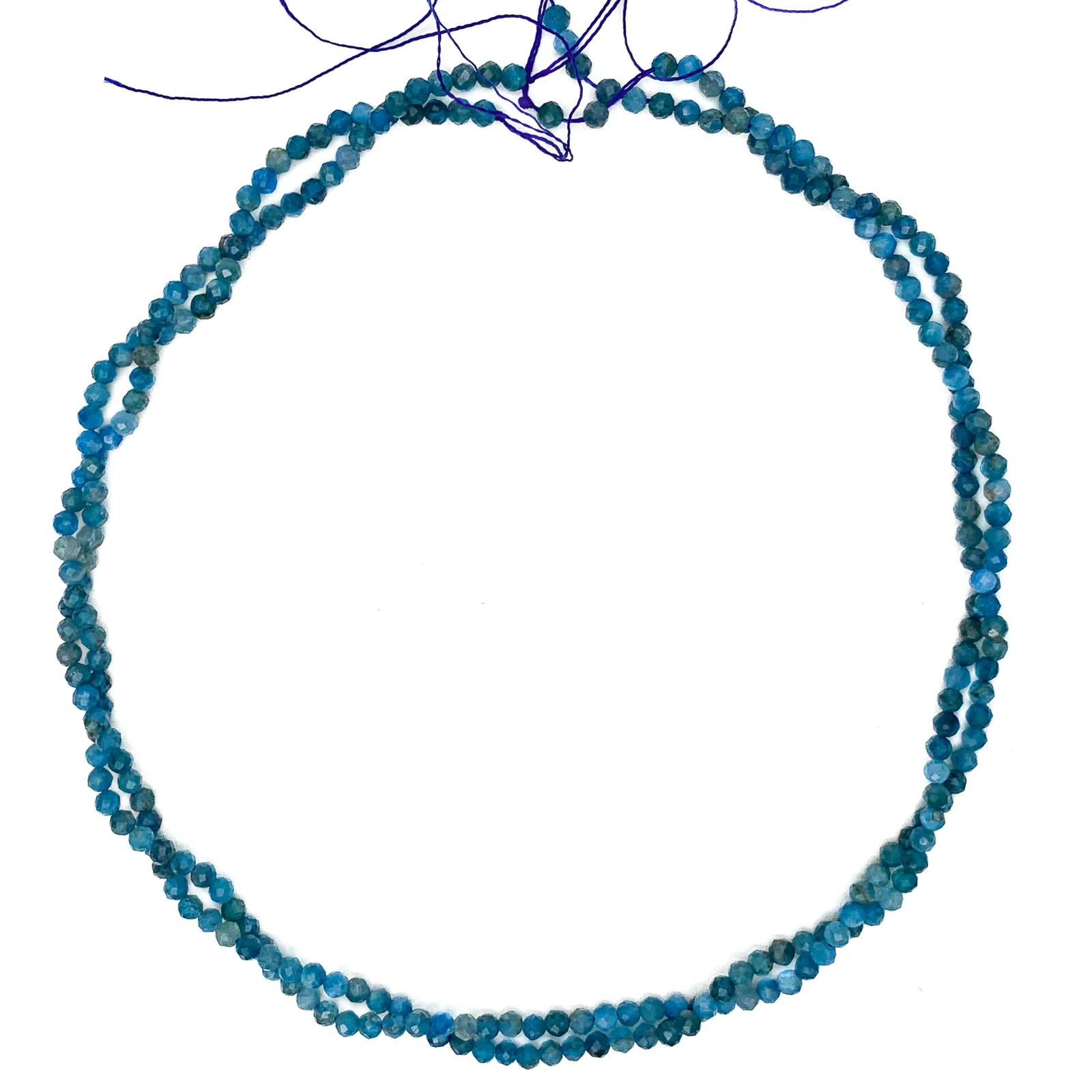 Apatite 3mm Faceted Rounds Bead Strand - Image 3