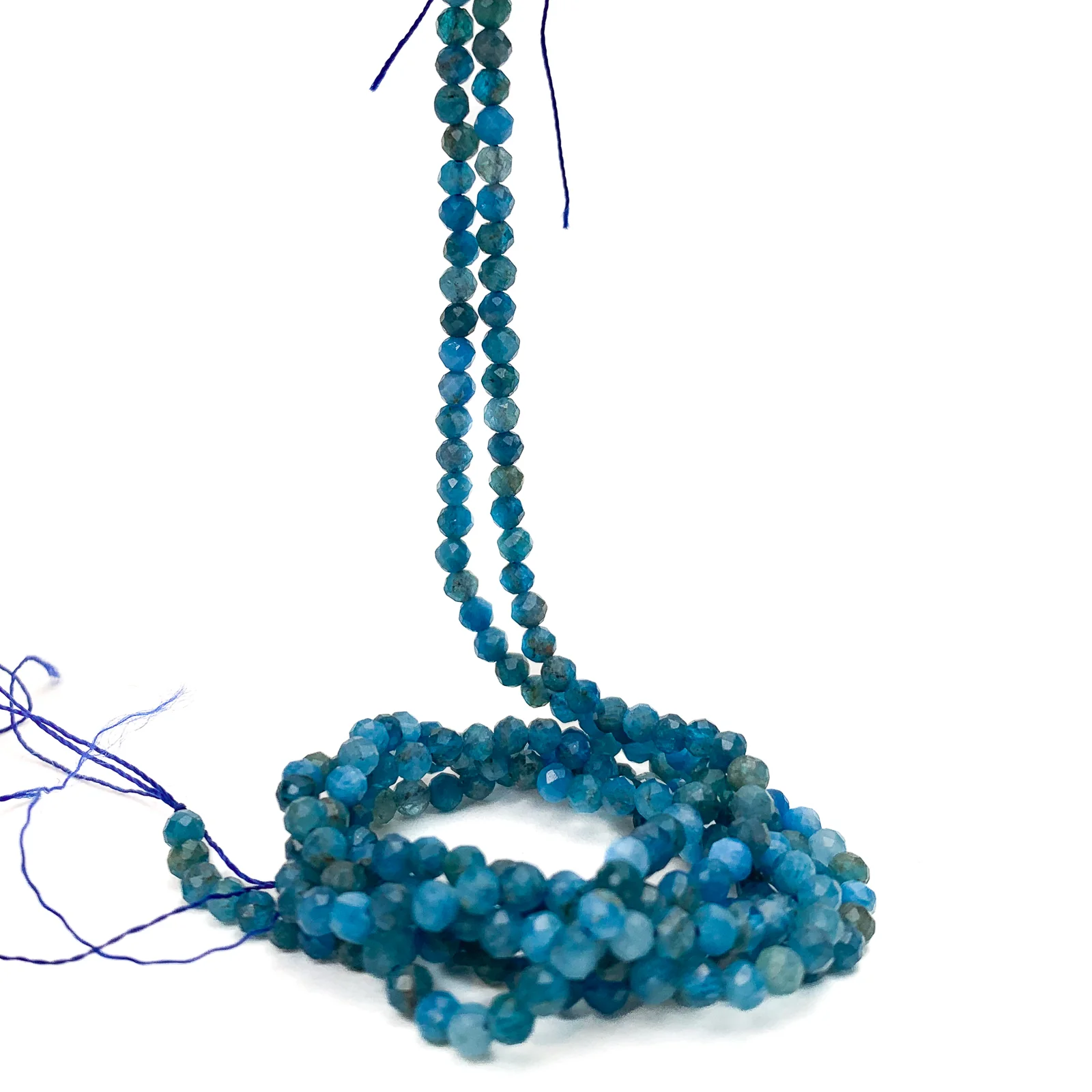 Apatite 3mm Faceted Rounds Bead Strand - Image 4