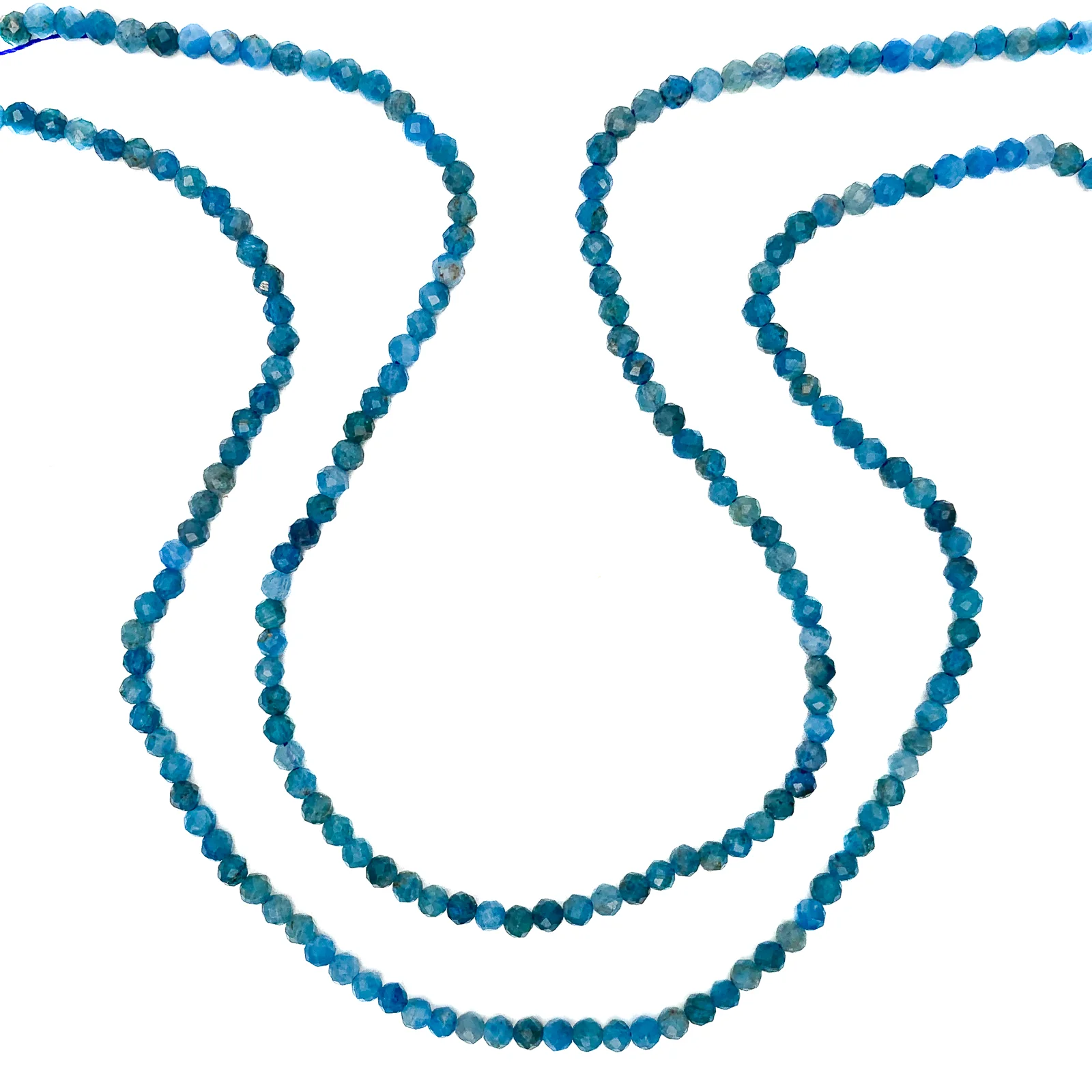 Apatite 3mm Faceted Rounds Bead Strand - Image 5