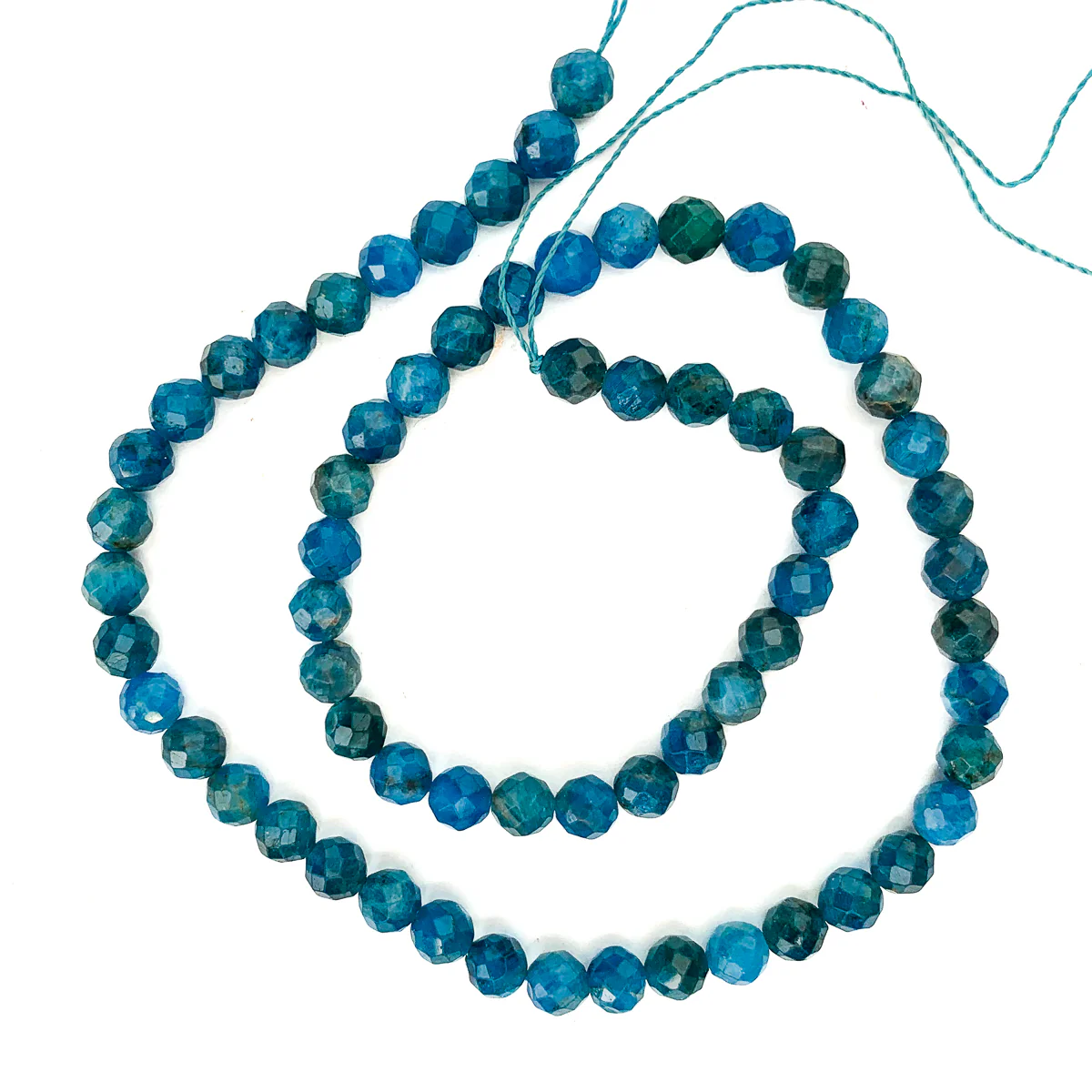 Apatite 6mm Faceted Rounds Strand - Image 2