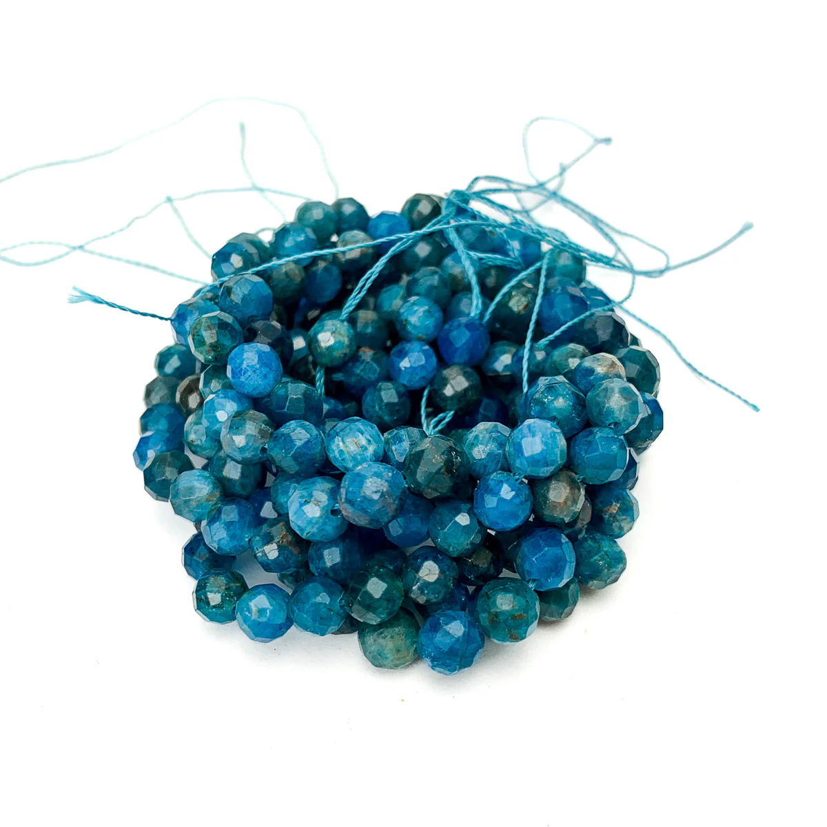 Apatite 6mm Faceted Rounds Strand - Image 3