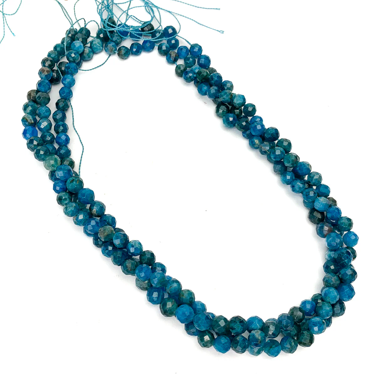Apatite 6mm Faceted Rounds Strand - Image 4