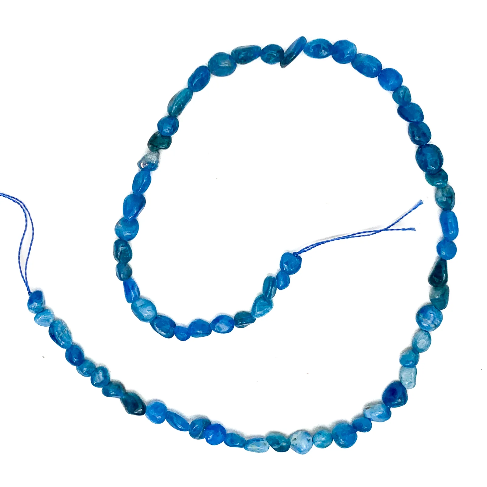 Apatite Small Smooth Pebbles Bead Strand - Image 2