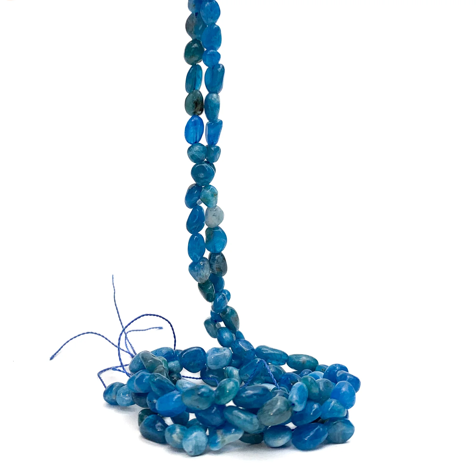 Apatite Small Smooth Pebbles Bead Strand - Image 3
