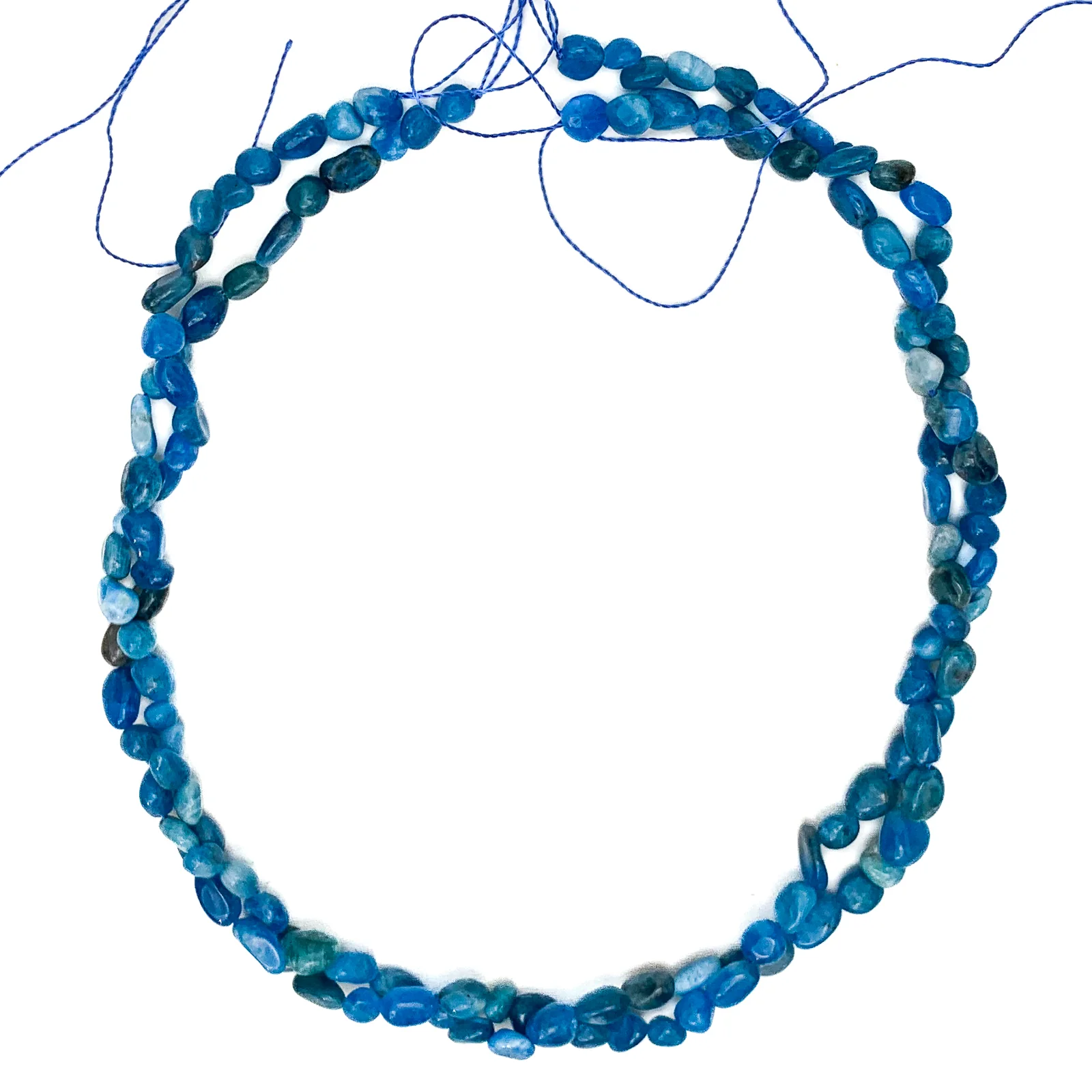 Apatite Small Smooth Pebbles Bead Strand - Image 4