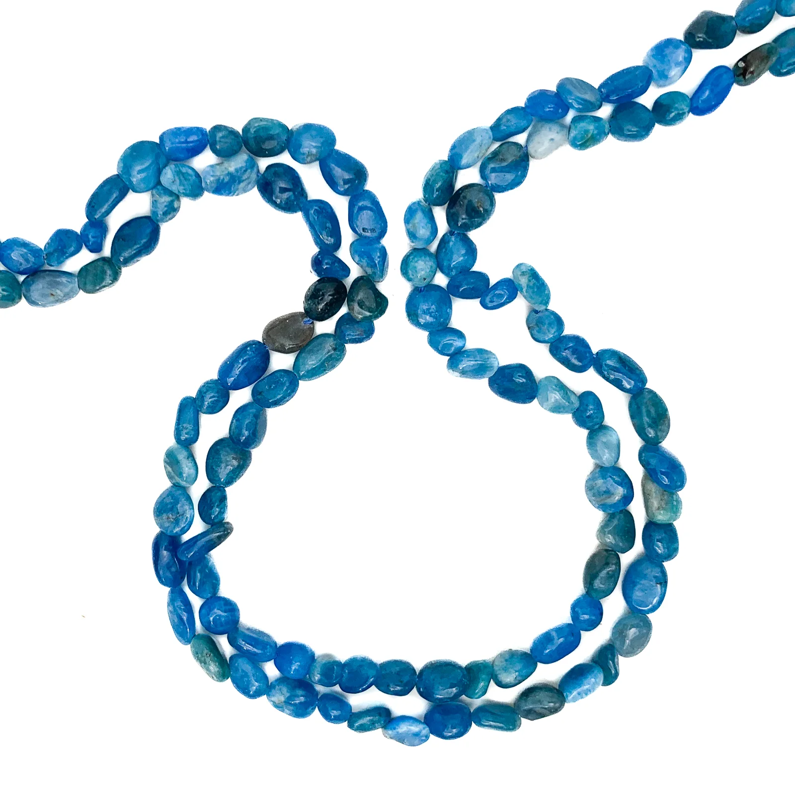 Apatite Small Smooth Pebbles Bead Strand - Image 5