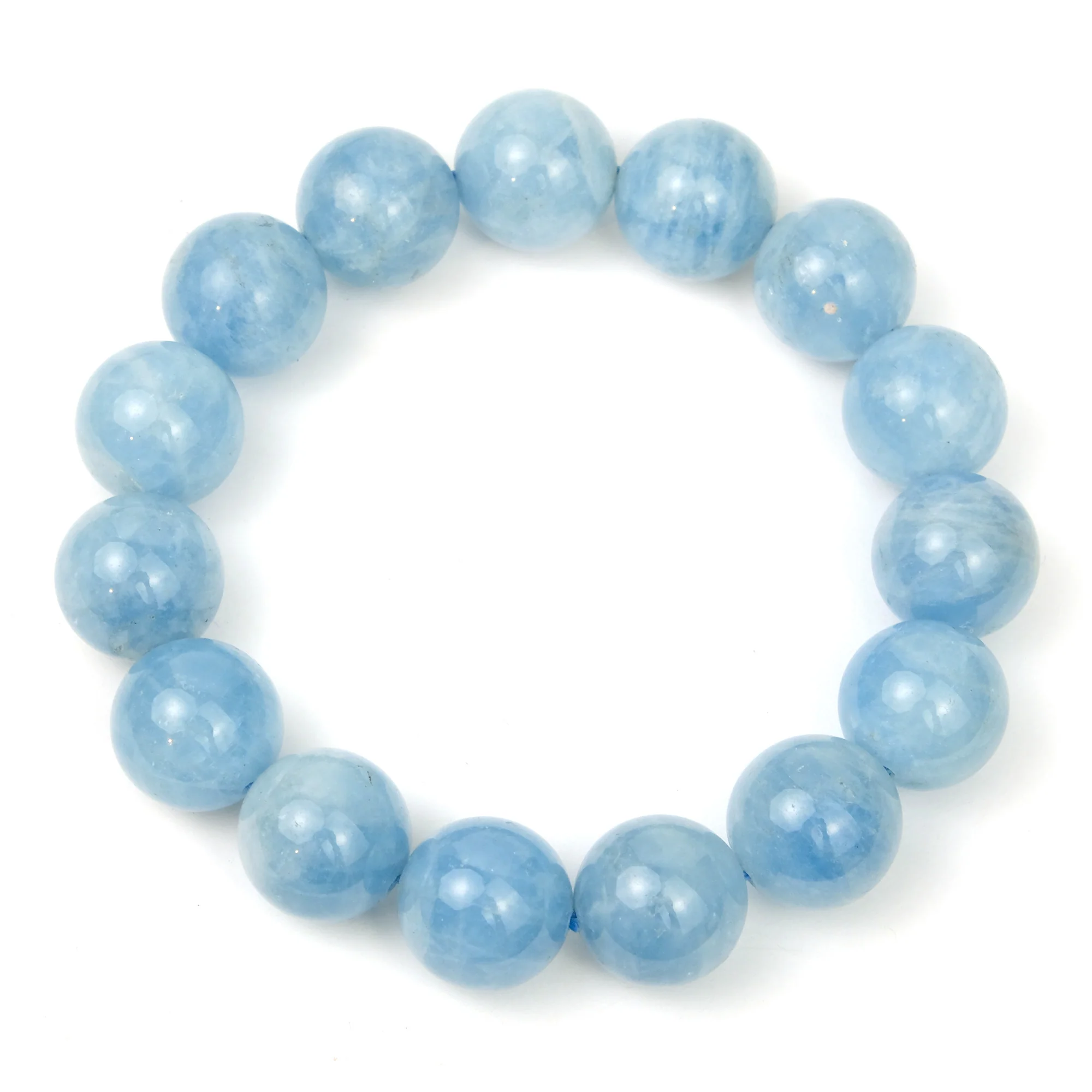 Aquamarine 14.5mm Stretch Bracelet - Image 3