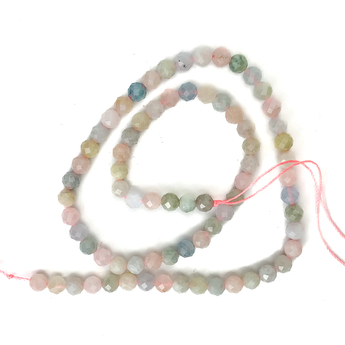 Aquamarine / Beryl Pastel 6mm Faceted Rounds - Image 2
