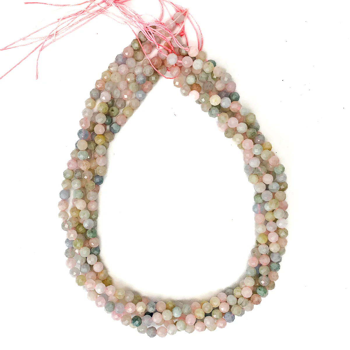Aquamarine / Beryl Pastel 6mm Faceted Rounds - Image 4