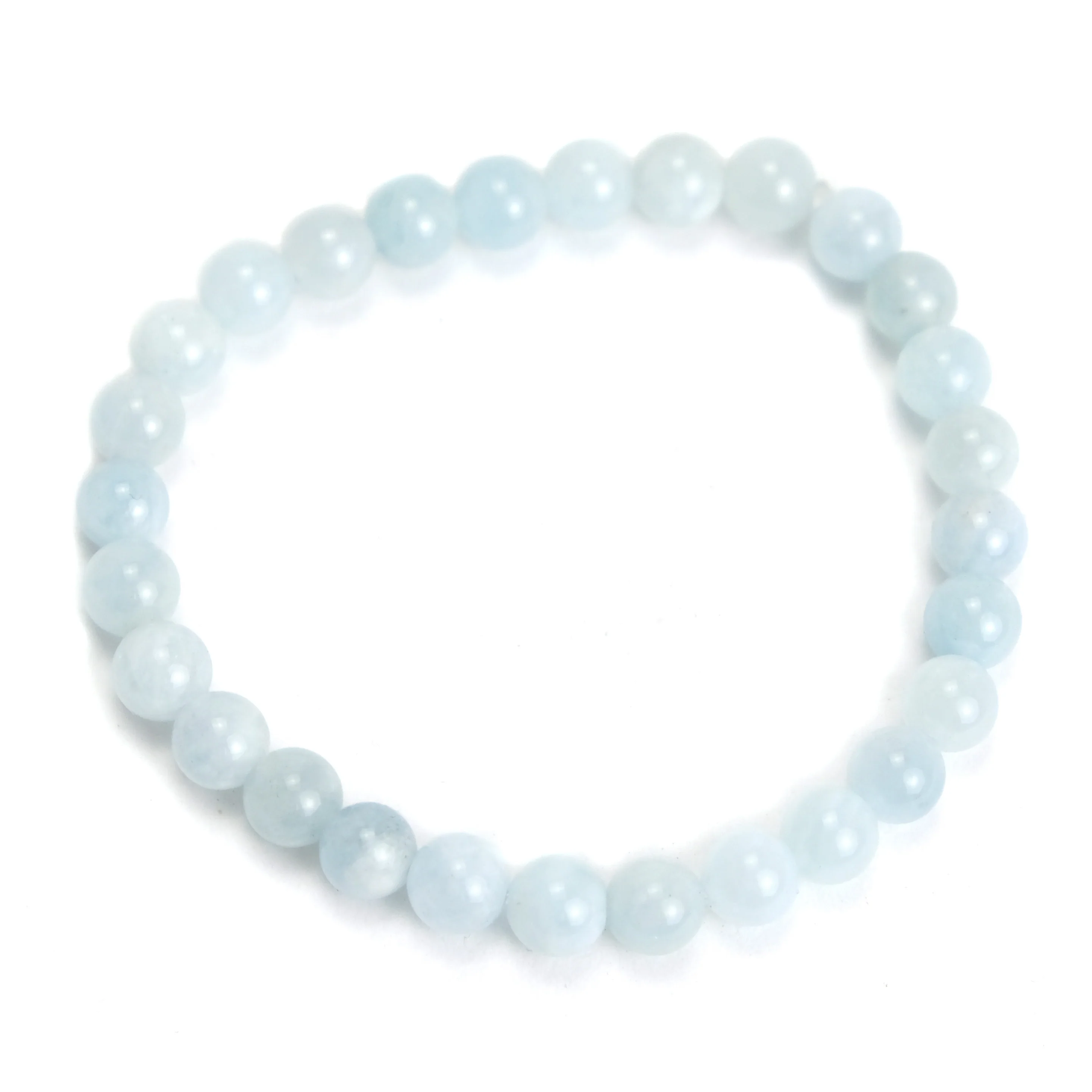Aquamarine 6mm Stretch Bracelet - Image 2