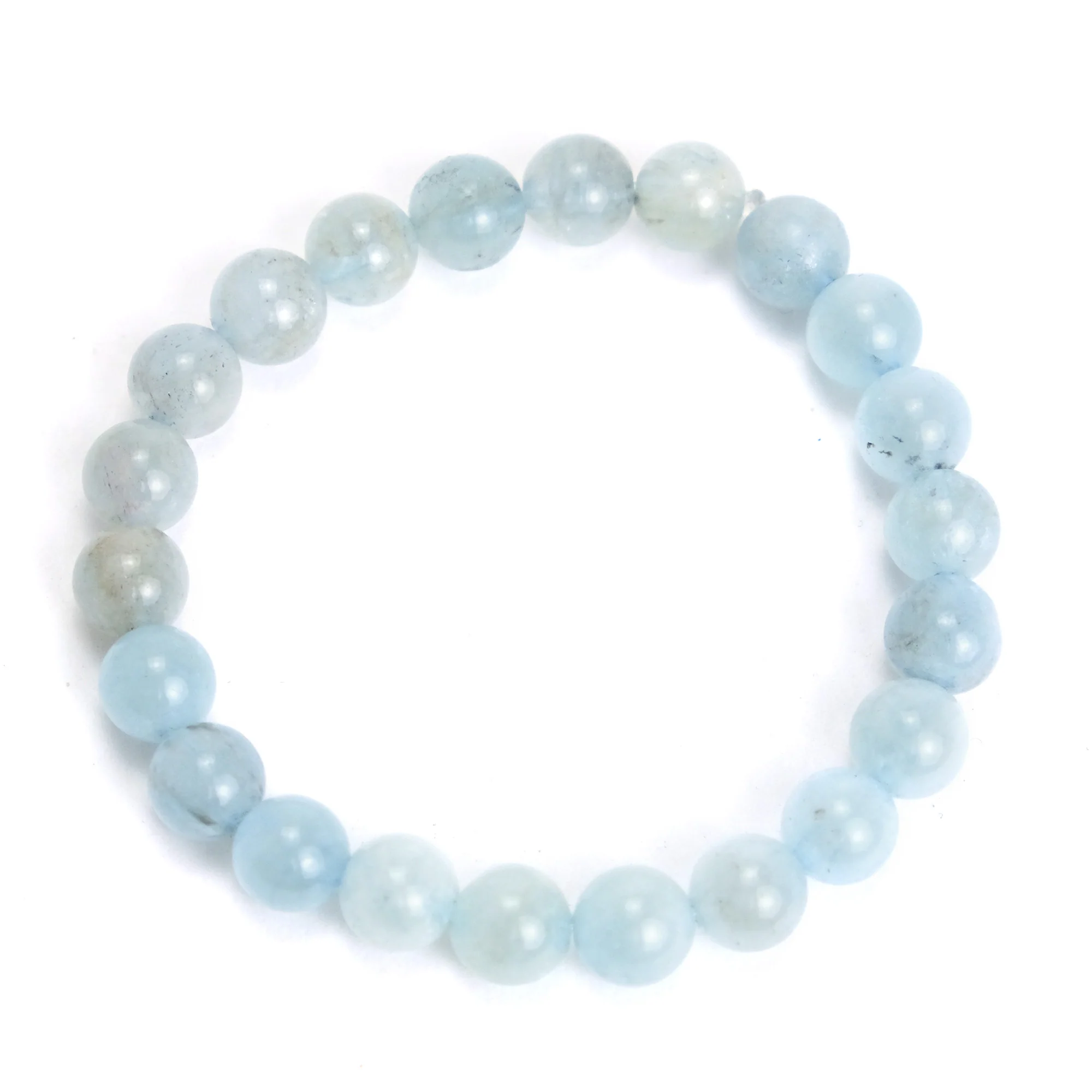 Aquamarine 8mm Stretch Bracelet - Image 2