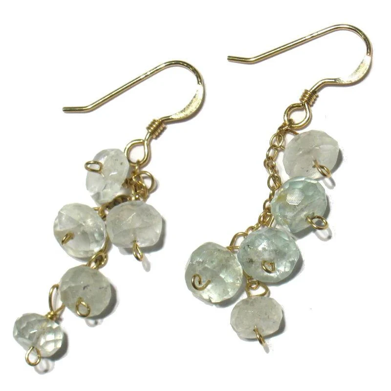 Aquamarine Earrings with Gold Filled Earwires - Image 3