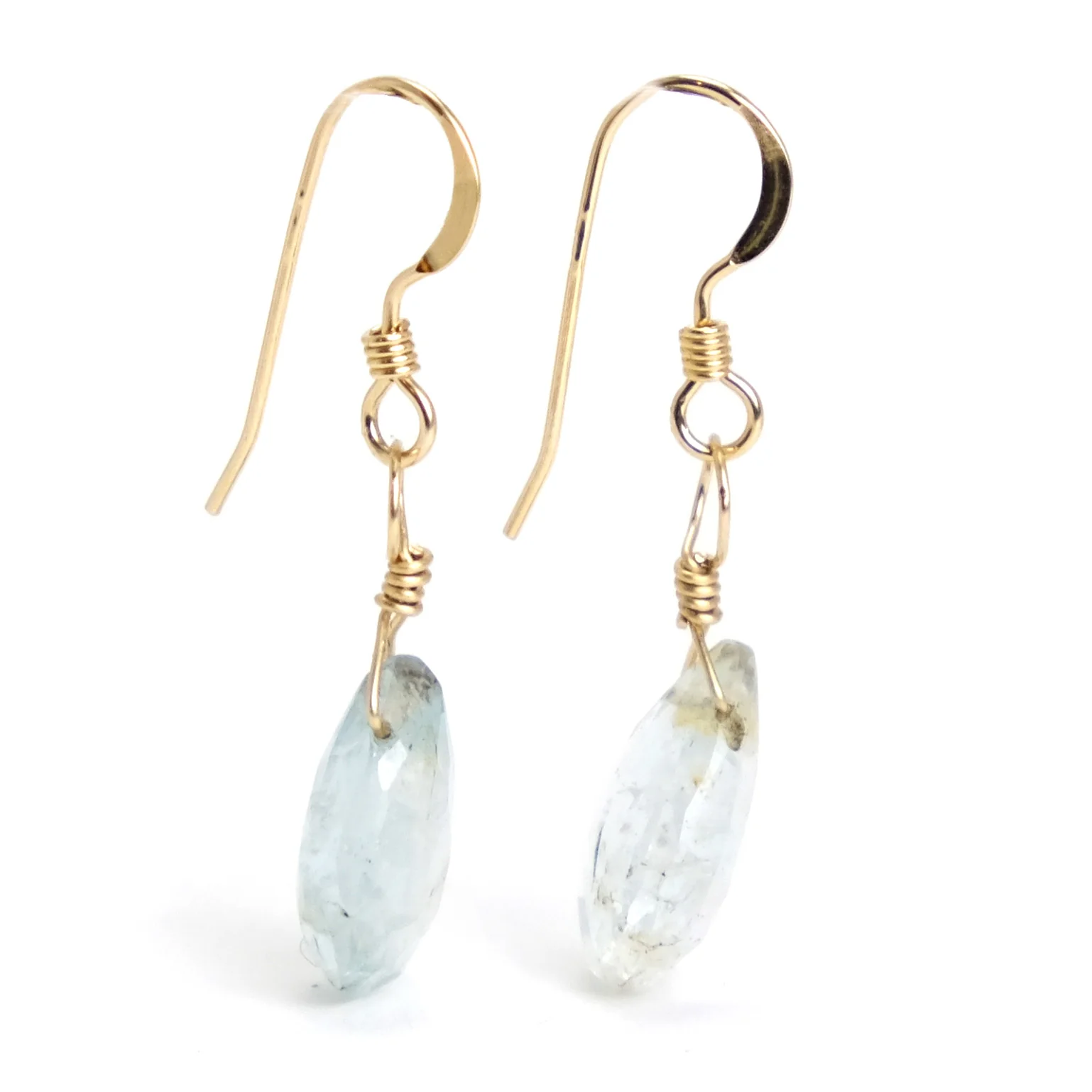 Aquamarine Earrings with Gold Filled Earwires - Image 2