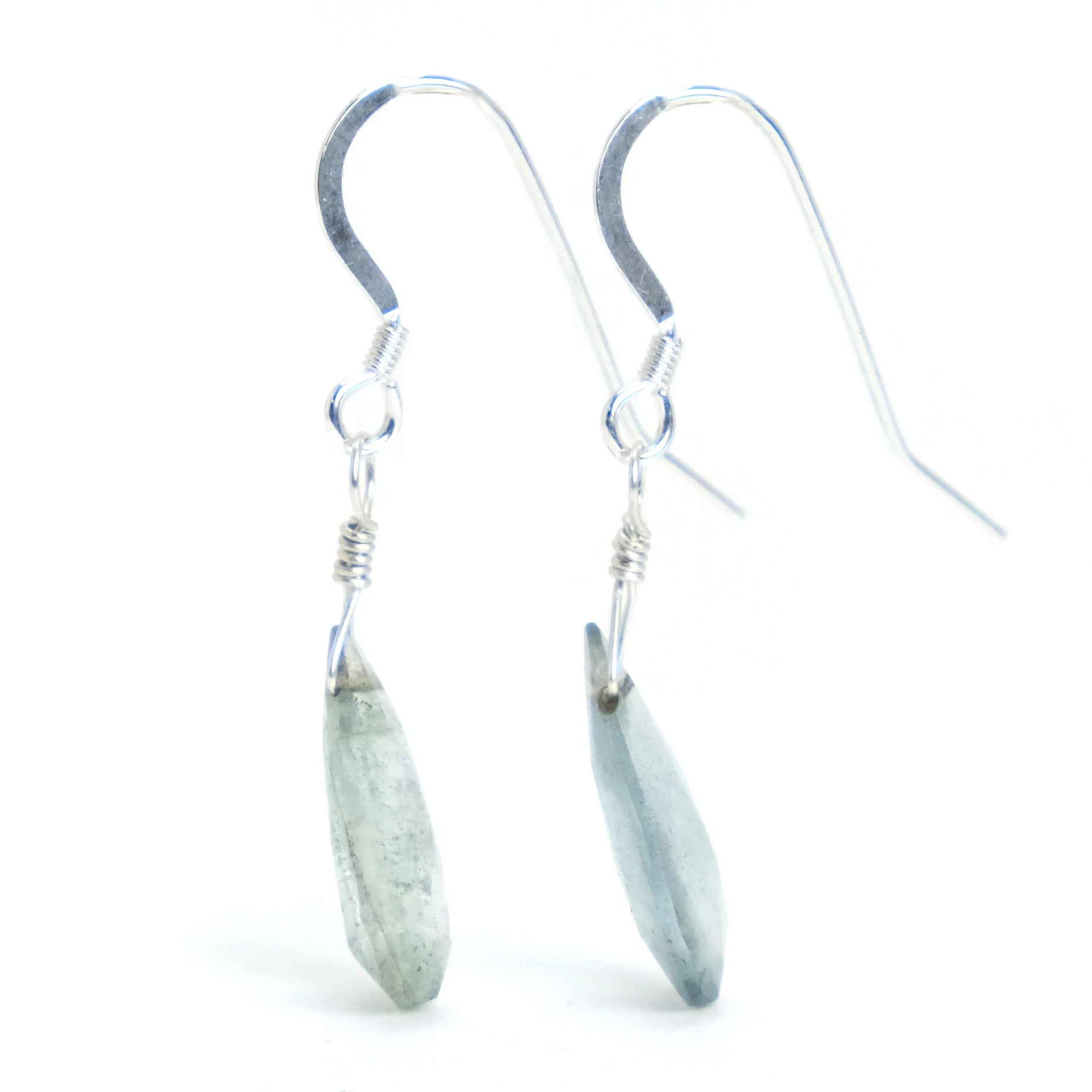Aquamarine Earrings with Sterling Silver Earwires - Image 2
