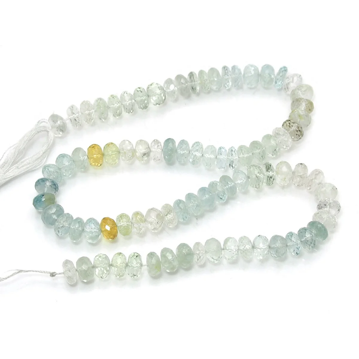Aquamarine Faceted Rondelles 8mm Strand, A - Image 2