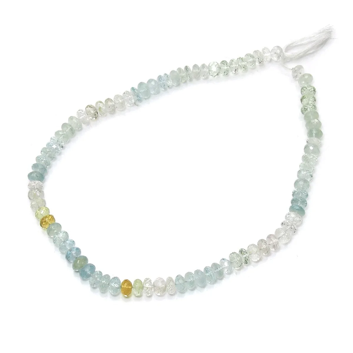 Aquamarine Faceted Rondelles 8mm Strand, A - Image 3