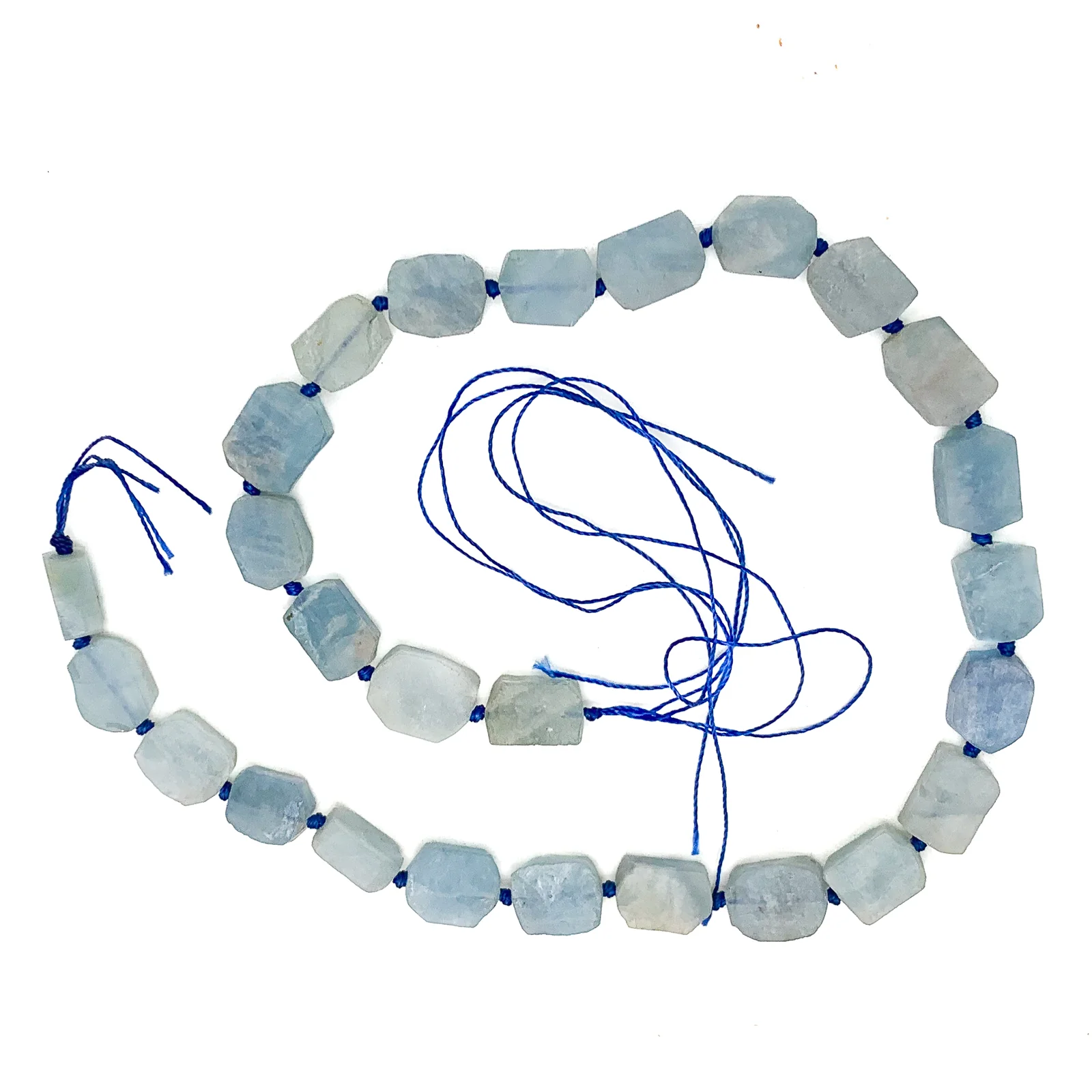 Aquamarine Rough Rectangle Bead Strand - Image 2