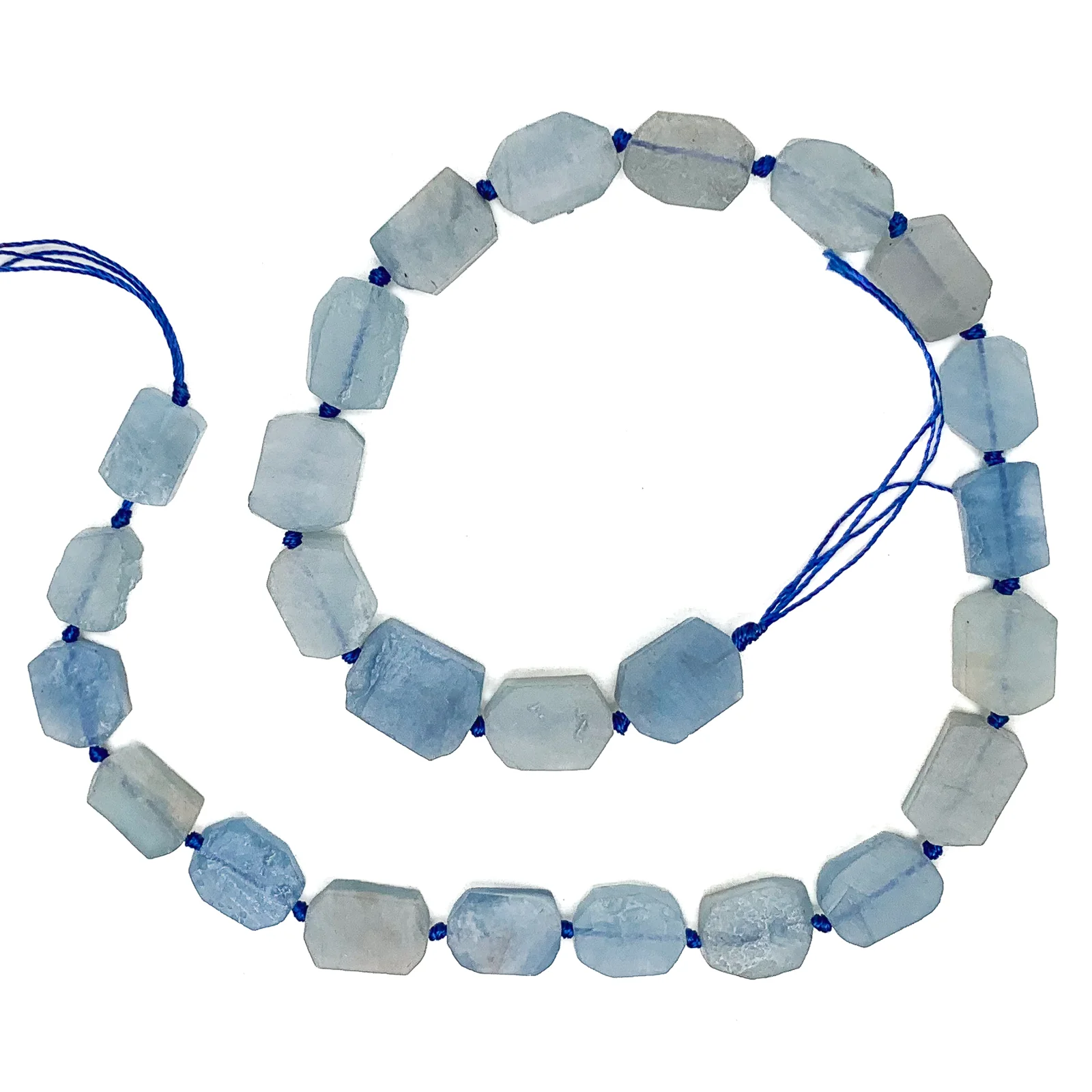 Aquamarine Rough Rectangle Bead Strand - Image 3