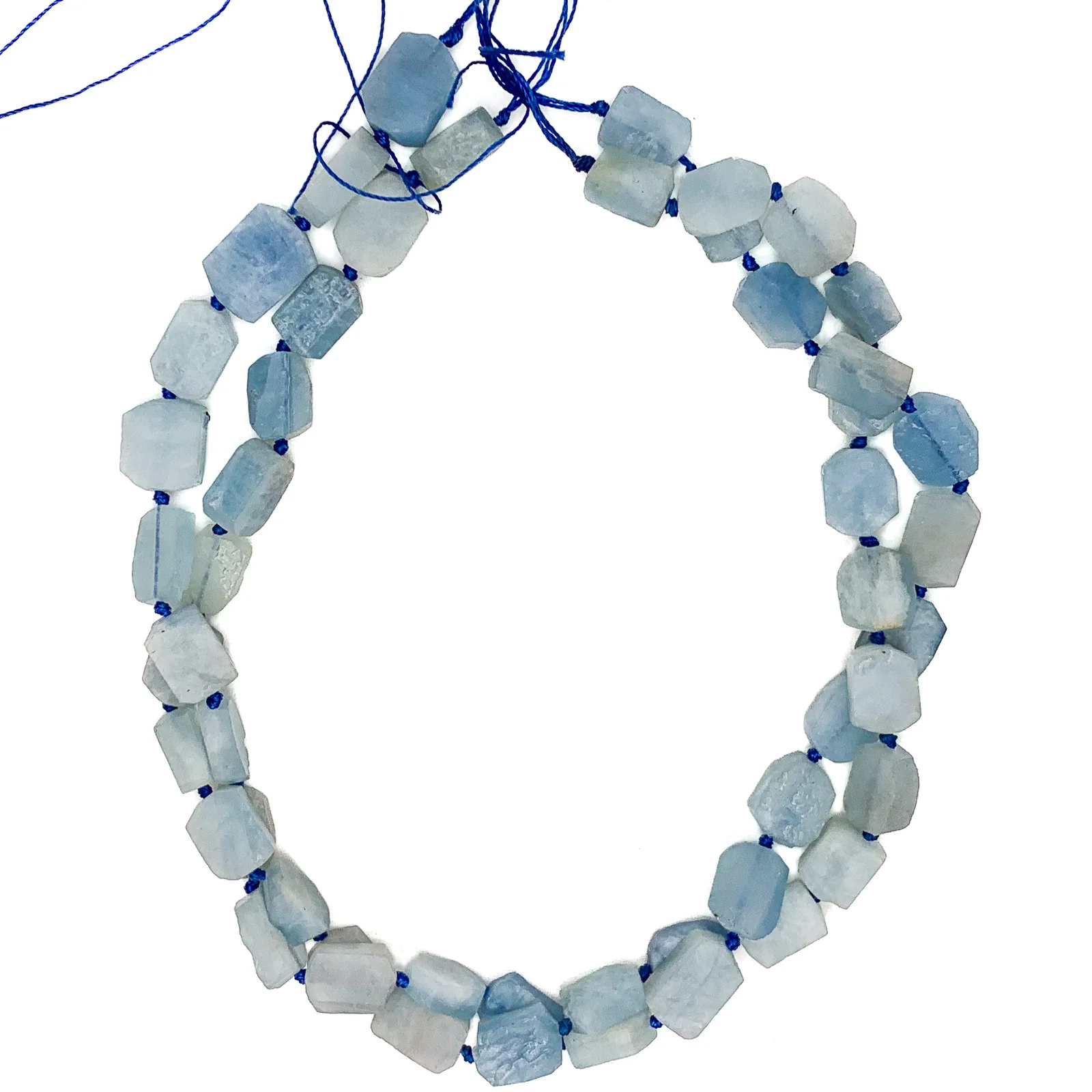 Aquamarine Rough Rectangle Bead Strand - Image 4
