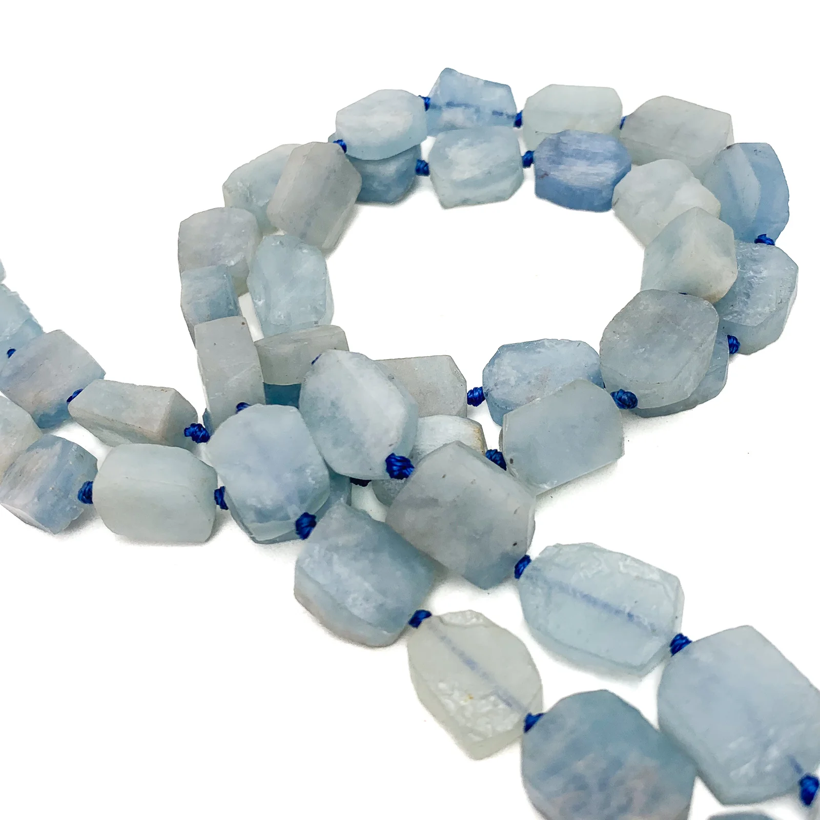 Aquamarine Rough Rectangle Bead Strand - Image 5