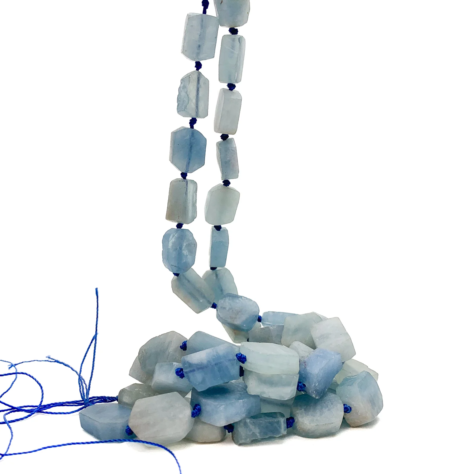Aquamarine Rough Rectangle Bead Strand - Image 6