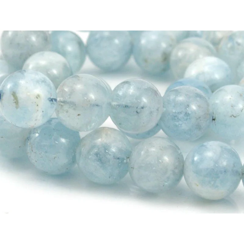 Aquamarine Smooth Rounds 12mm Strand - Image 3