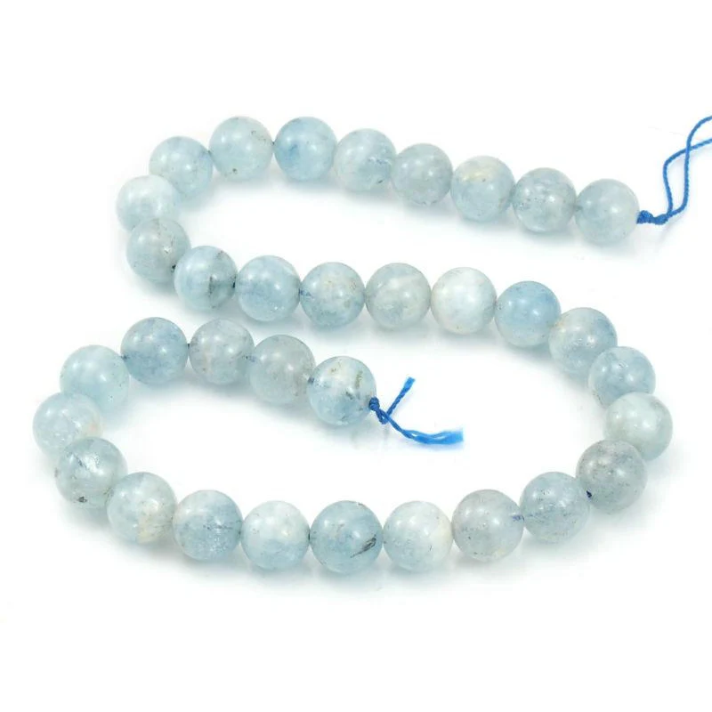 Aquamarine Smooth Rounds 12mm Strand - Image 4