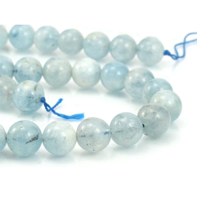 Aquamarine Smooth Rounds 12mm Strand - Image 5