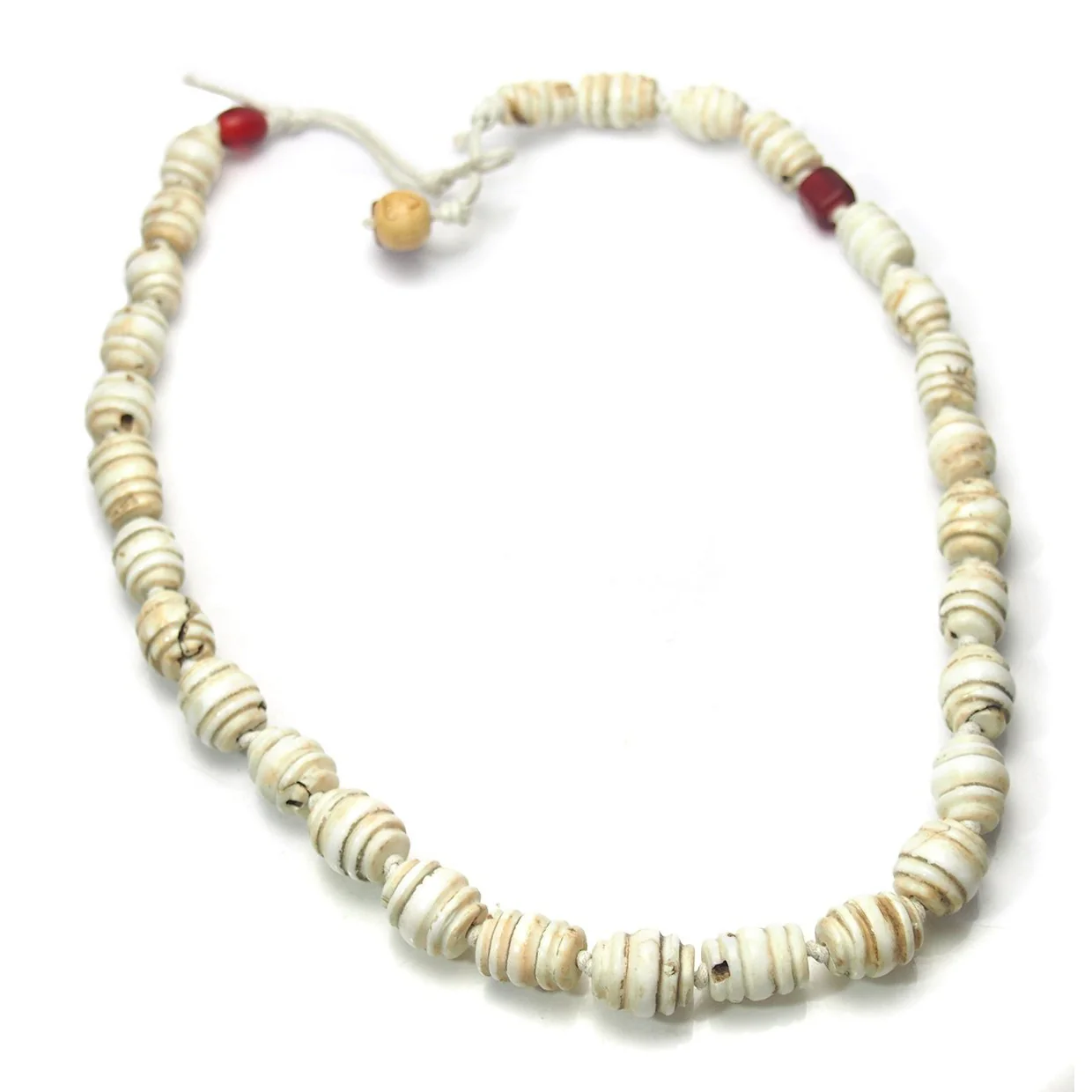 Arca Shell "Sacred Shank" Carved Barrel Shape Heirloom Beads - Image 3