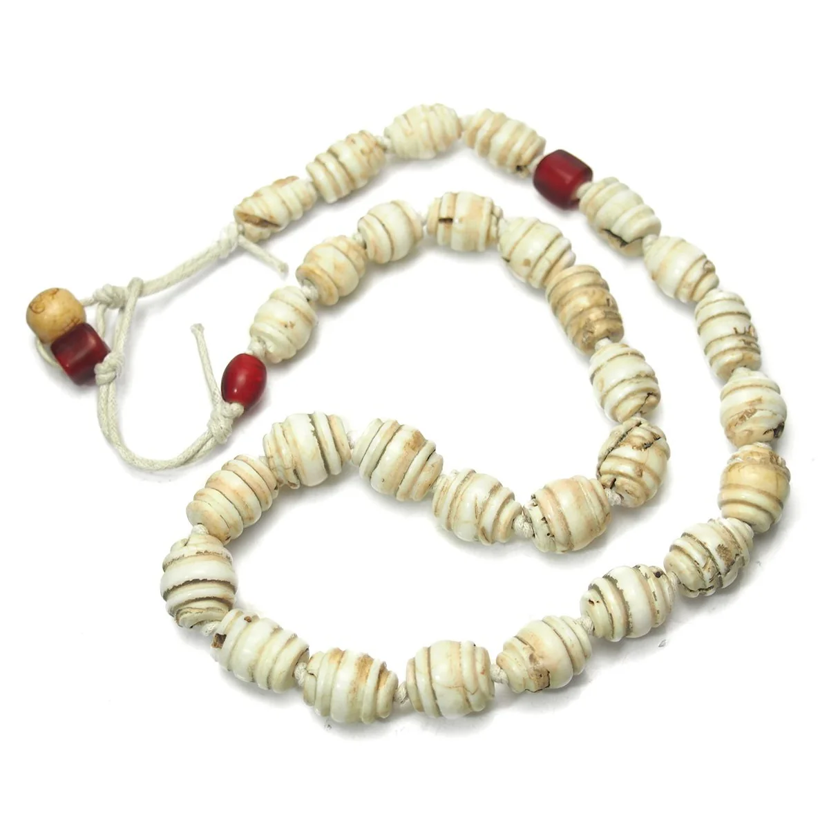 Arca Shell "Sacred Shank" Carved Barrel Shape Heirloom Beads - Image 4
