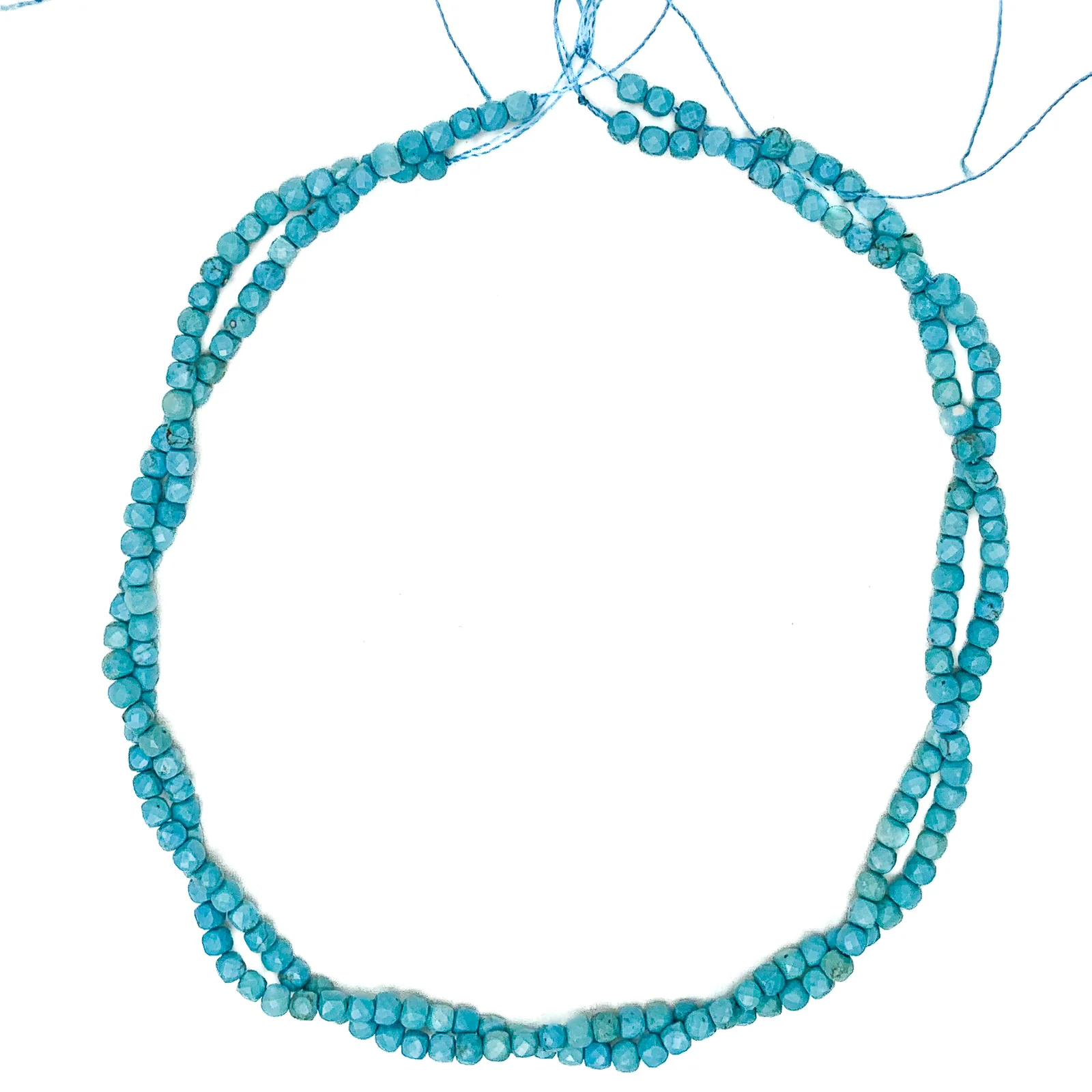 Arizona Turquoise 4mm Faceted Cubes Bead Strand - Image 5
