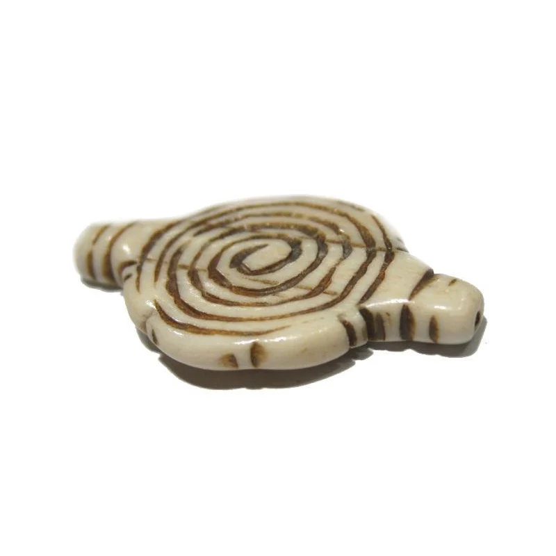 Asante Style Hand Carved Cow Bone Bead 1 - Image 2