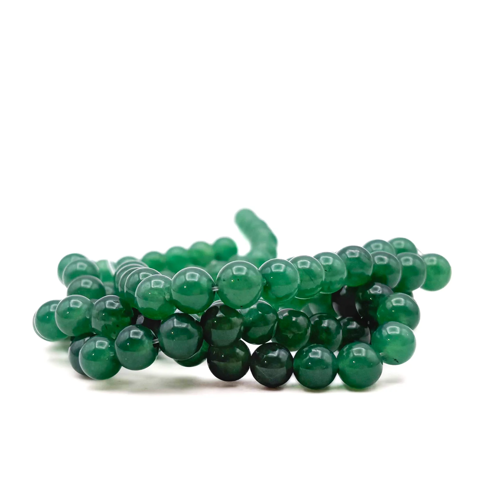 Green Aventurine 8mm AAA Smooth Rounds Bead Strand - Image 5