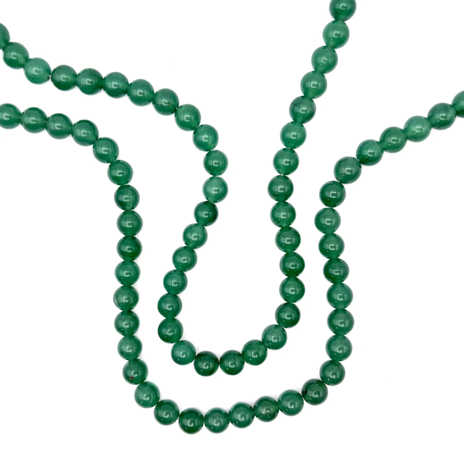 Green Aventurine 8mm AAA Smooth Rounds Bead Strand - Image 6
