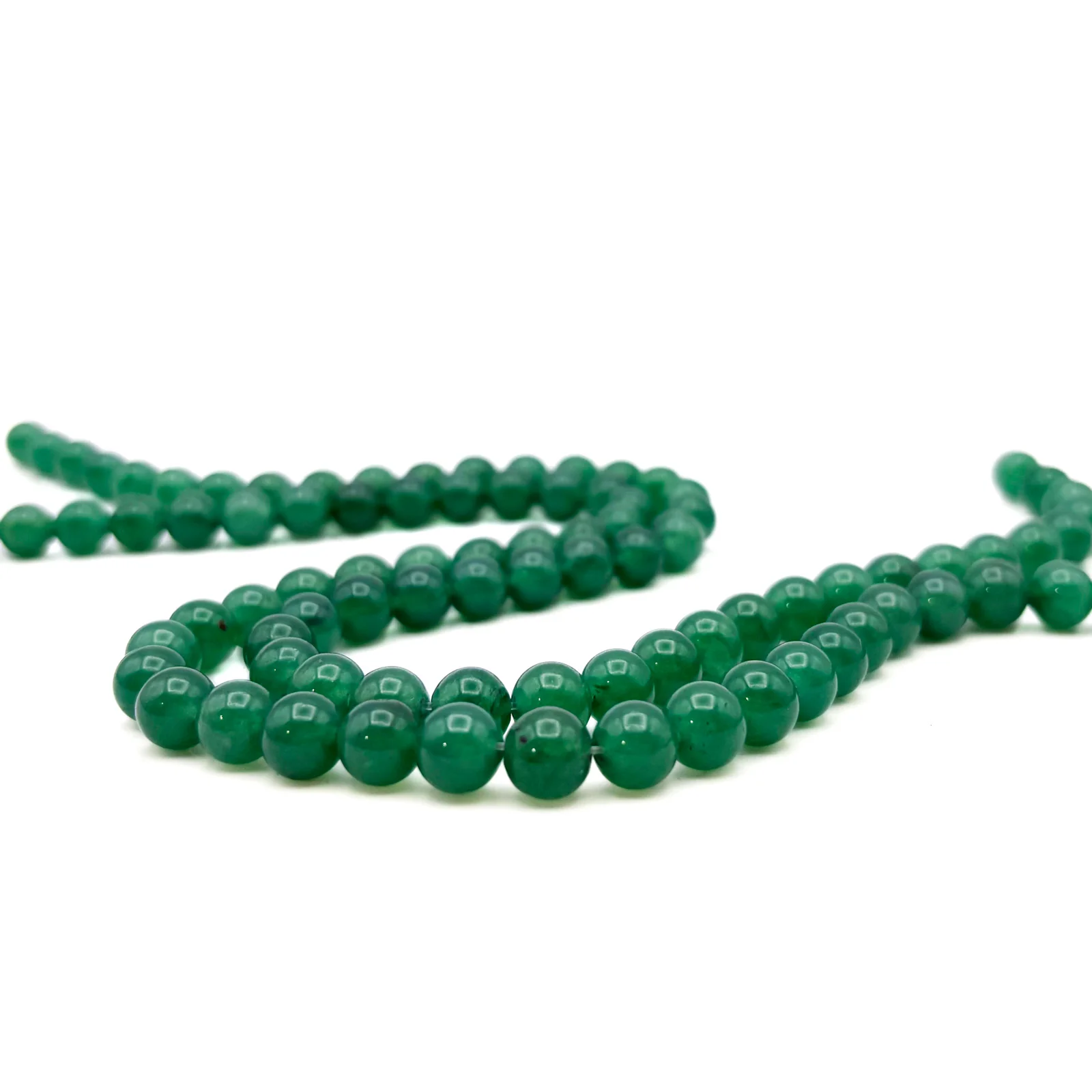 Green Aventurine 8mm AAA Smooth Rounds Bead Strand - Image 7
