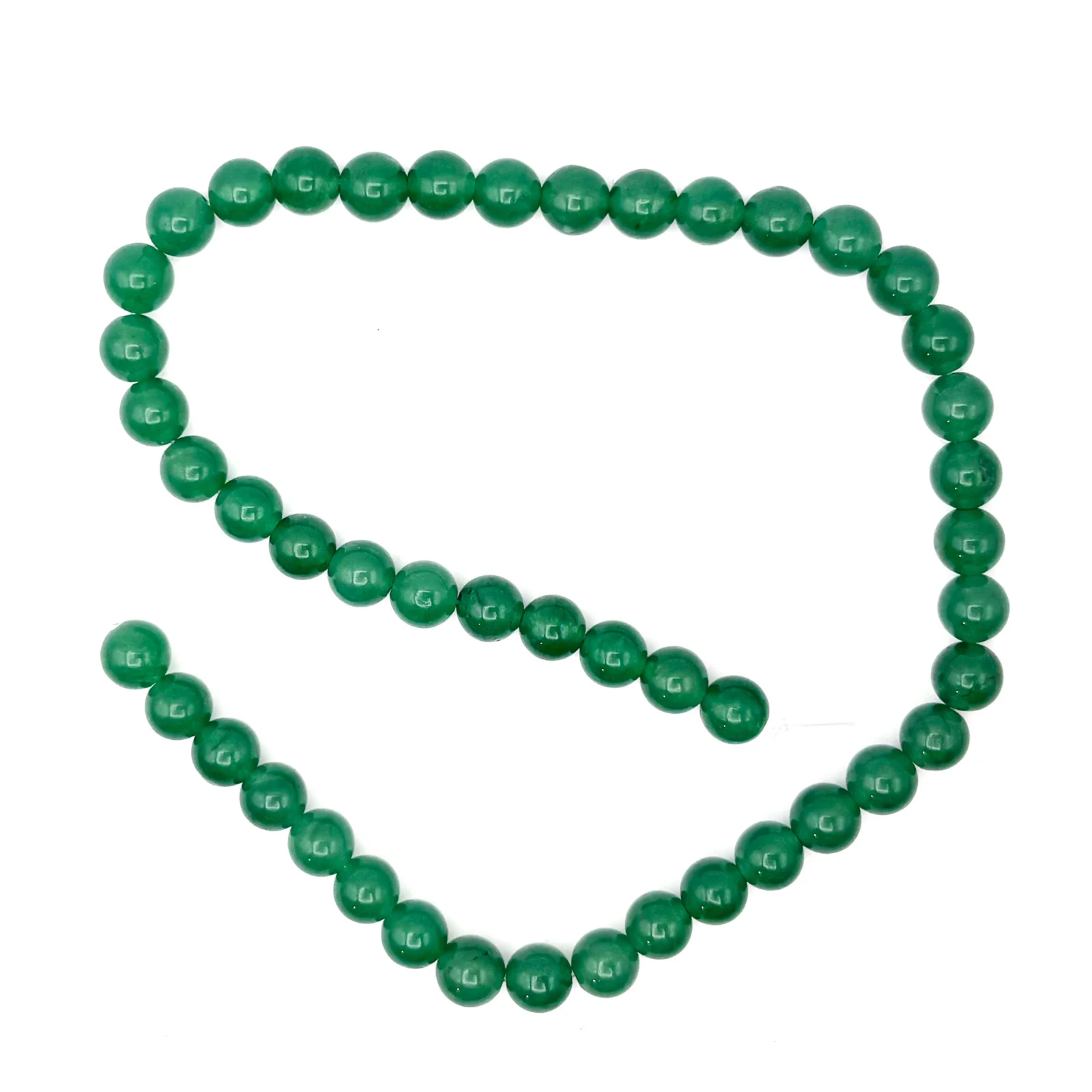 Green Aventurine 8mm AAA Smooth Rounds Bead Strand - Image 9