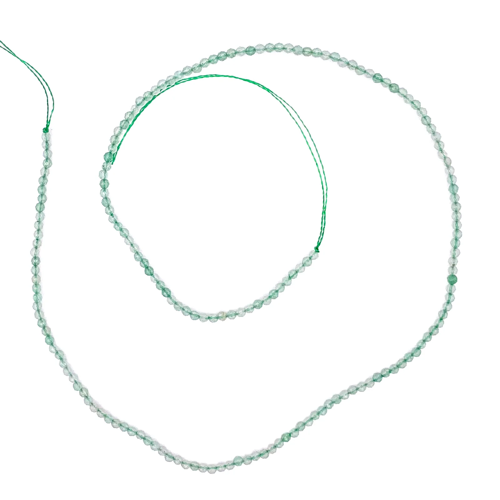 Aventurine Green 2mm Faceted Round Bead Strand - Image 2