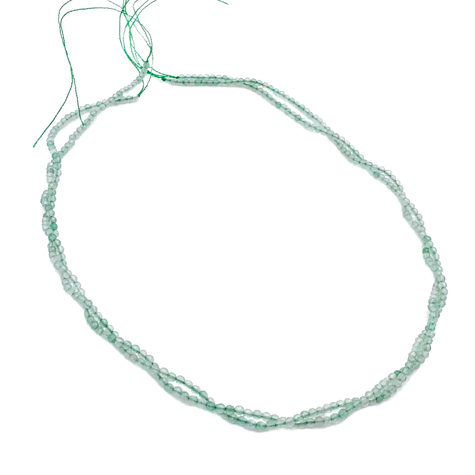 Aventurine Green 2mm Faceted Round Bead Strand - Image 6